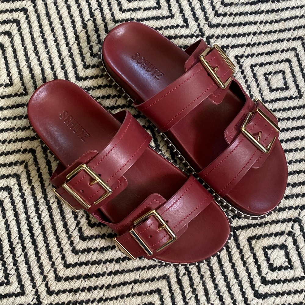 Schutz Naomi Sporty Red-brown sandals, size 8